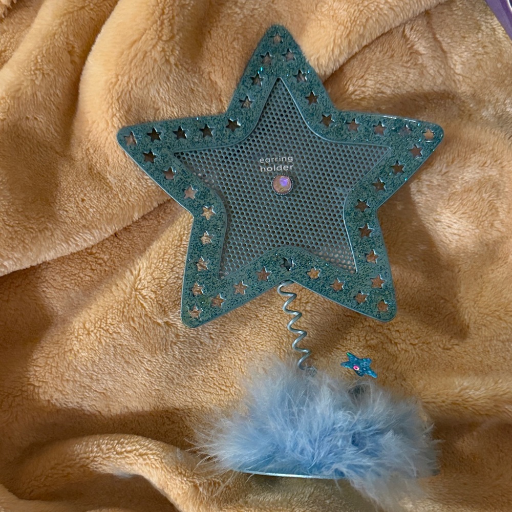 Star-Shaped Blue Earring Holder